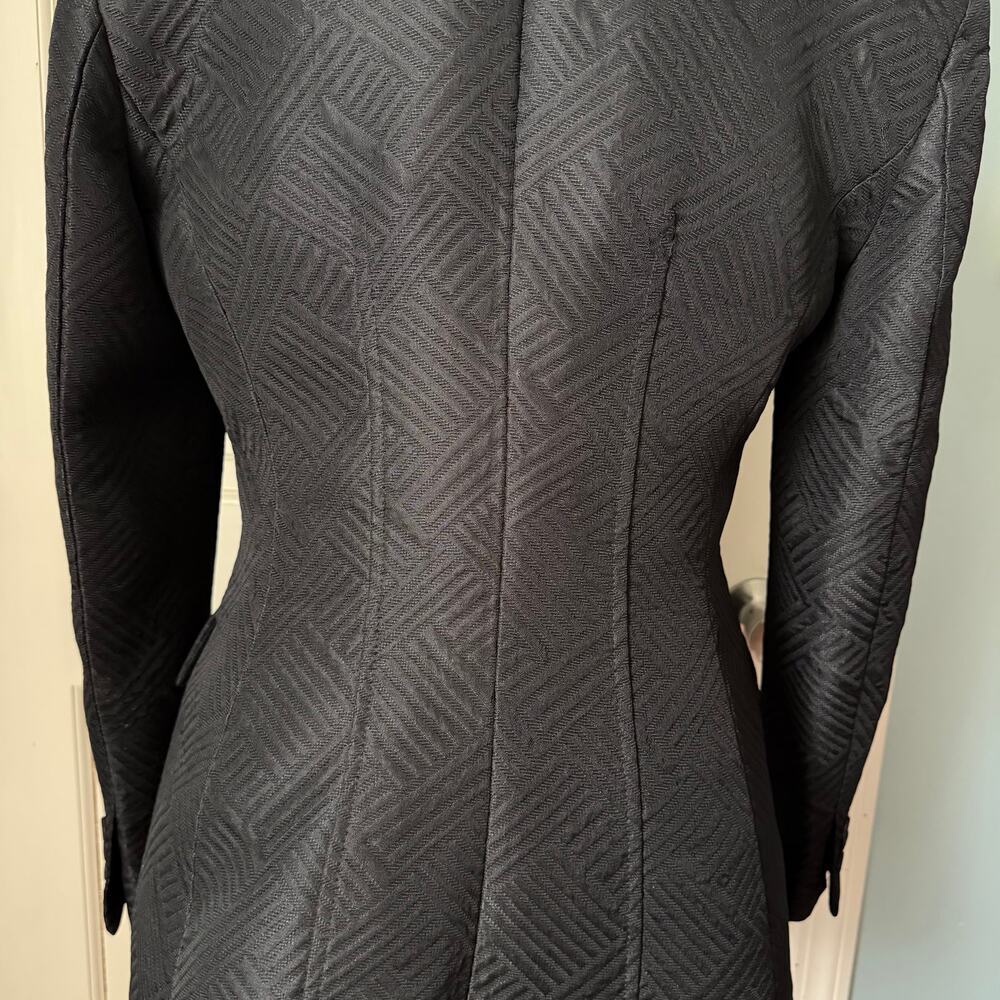 NWOT Zara Jacquard Blazer Small Black Geometric Minkmalist Office Professional - Picture 10 of 12